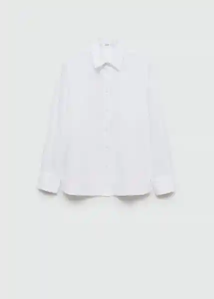 Camisa Regu Off White Talla M Mujer Mango