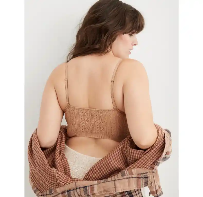 Bralette Khaki Línea Larga Small American Eagle