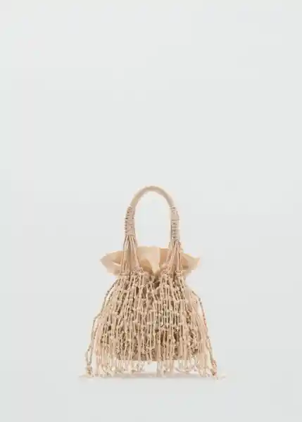 Bolso P Pazo Beige Talla 99 Mujer Mango