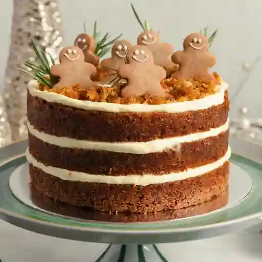 Torta de zanahoria navideña 8 porciones