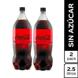 Gaseosa Coca-Cola Sin Azúcar 2.5L x 2 Unds