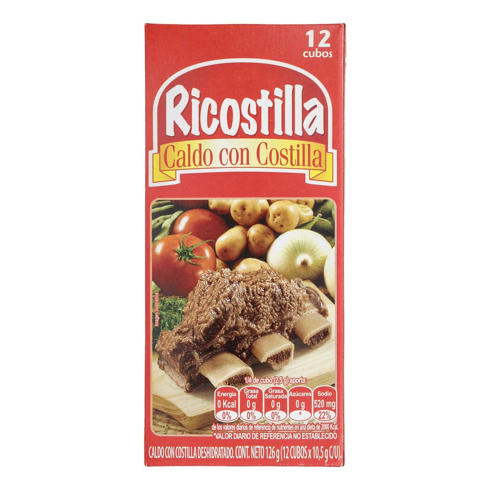 Ricostilla Caldo con Costilla Deshidratado 126 g