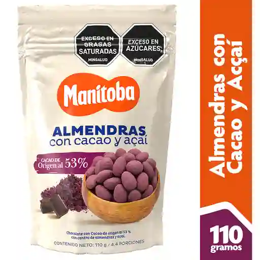 Almendra Con Cacao Y Acai Manitoba Consciente X 110 Gr