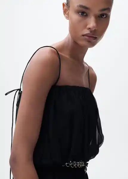Vestido Strong Negro Talla M Mujer Mango