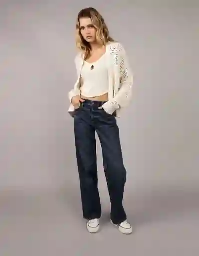 Suéter Mujer Tejido Blanco Talla: SMALL 1281106 American Eagle