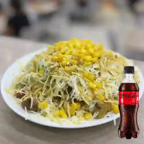 Combo Salchipapa Mixta + Coca Cola Sin Azúcar 400 ml