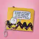 Billetera Charlie Brown Snoopy Colorful Life Amarillo Miniso