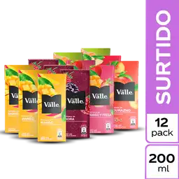 Jugo Del Valle Sabor Surtido 200ml x 12 Unds