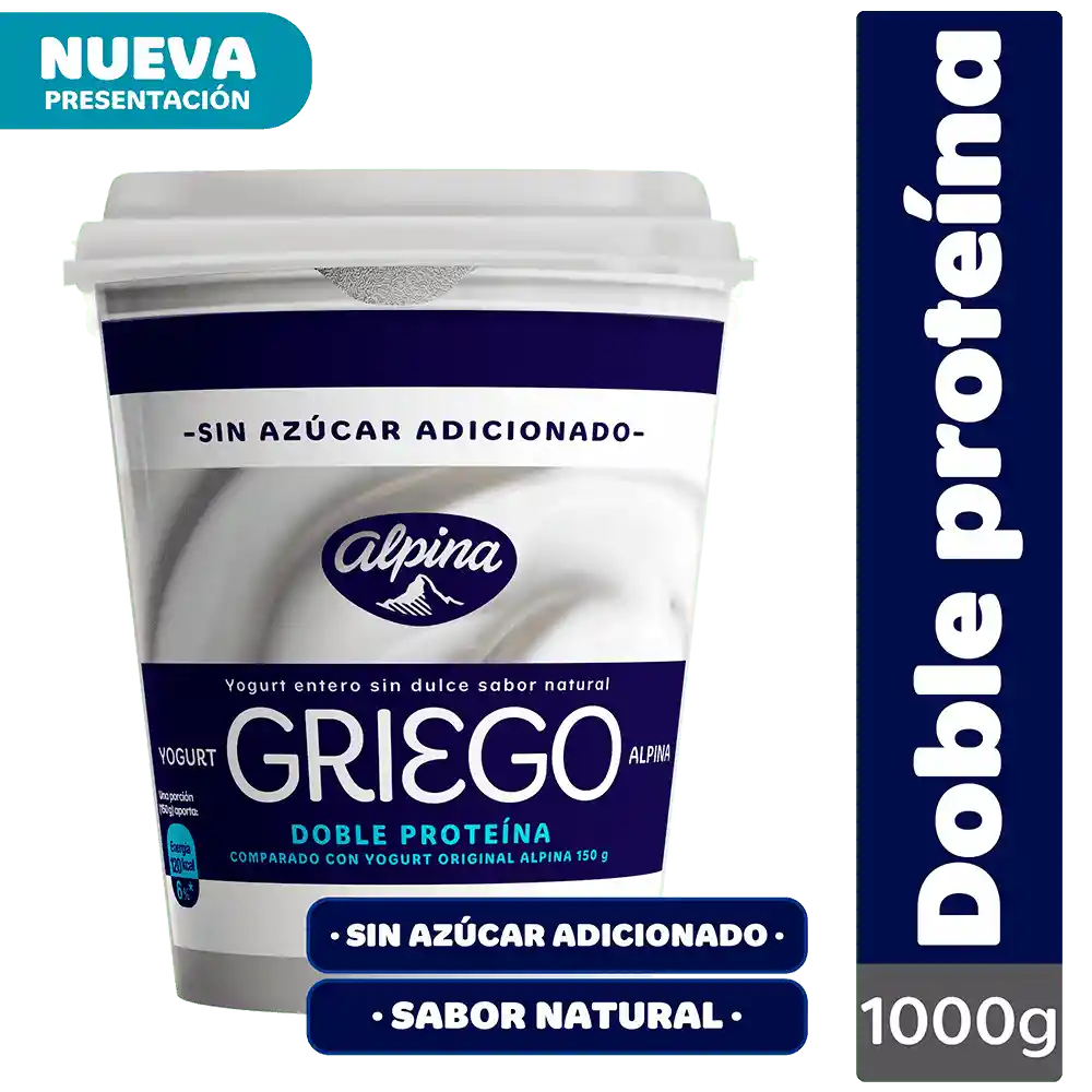 Alpina Yogurt Griego Natural sin Azúcar