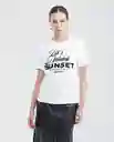 Camiseta Sunset Graphic Tee Crudo Prístino Claro T. M Chevignon