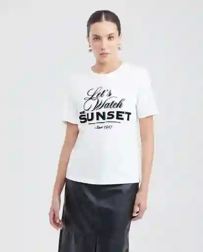 Camiseta Sunset Graphic Tee Crudo Prístino Claro T. M Chevignon
