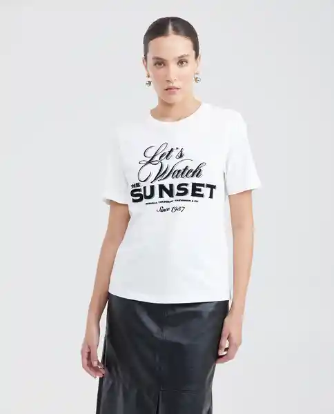 Camiseta Sunset Graphic Tee Crudo Prístino Claro T. M Chevignon