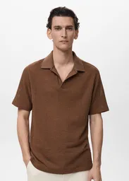 Camiseta Polo Bardena Tabaco Talla M Hombre Mango
