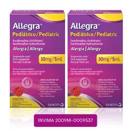 2 x Allegra Pediátrico (30 mg / 5 mL)