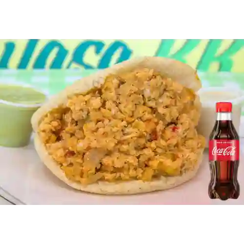 Combo Arepa Perico + Coca Cola 250Ml