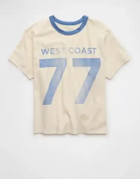 Camiseta Mujer Beige Talla: X-SMALL 1106106 American Eagle