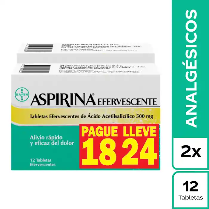 Aspirina Tabletas Efervescentes (500 mg)