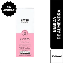 Bebida de Almendras Hatsu Sin Azúcar Añadida Tetra x 1L