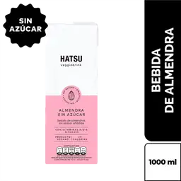 Hatsu Bebida de Almendras Sin Azúcar Añadida 1000 mL