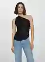 Top Lemon Negro Talla L Mujer Mango