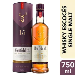 Glenfiddich Single Malt Scotch Whisky 15 años