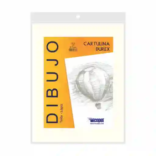 Cartulina Icopel De Dibujo Durex Octavo Blanco