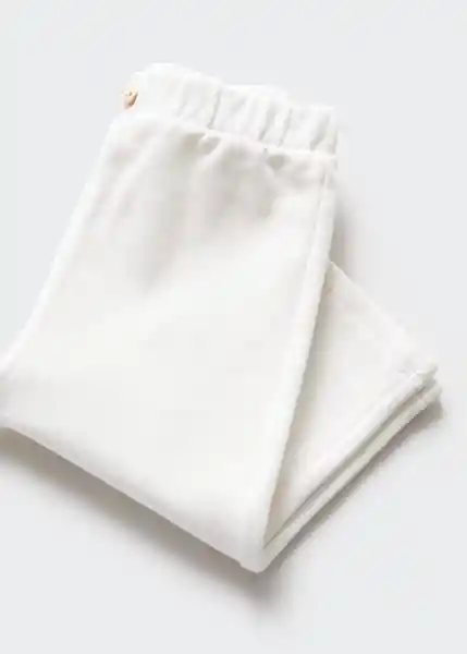 Pantalón Cleanp Niños Off White Talla 64 Mango