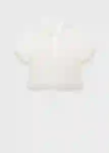 Camisa Dacy Offwhite Talla S Mujer Mango