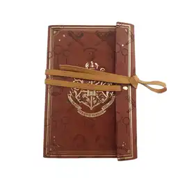 Libreta Con Sello Dorado y Banda Serie Harry Potter A5 Miniso