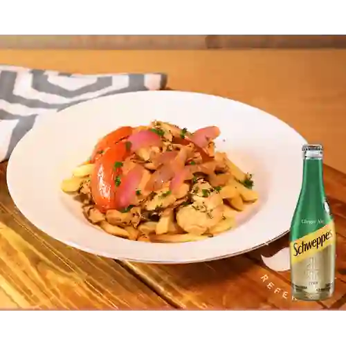 Combo Pollo Saltado + Schweppes Ginger Ale 300ML