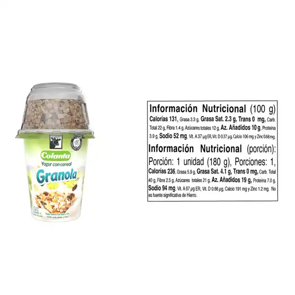 Paquete Yogur Con Cereal Azucaradas Colanta x 170 g x 3U