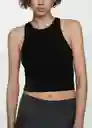 Top Diana Negro Talla L Mujer Mango