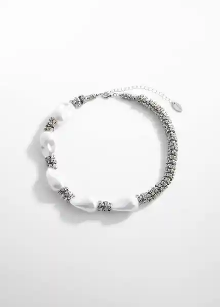 Collar Olympia Plata Talla 99 Mujer Mango
