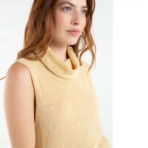  Saco Tejido Daniela Mujer Beige Hoja Claro Talla L Naf-Naf 