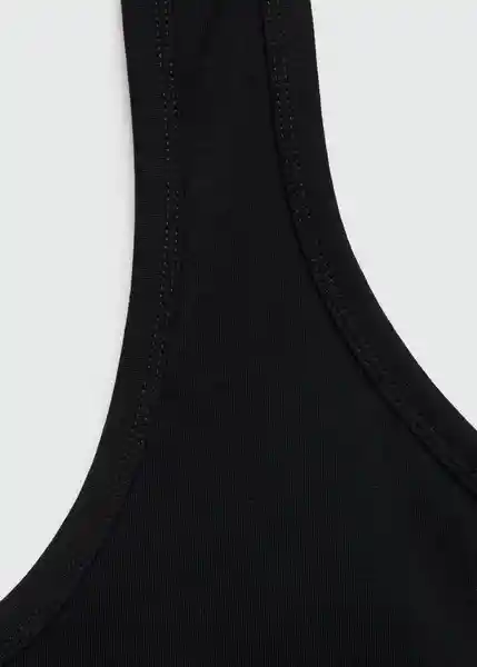 Top Corali Negro Talla L Mujer Mango