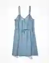 Vestido Mujer Azul Talla MEDIUM 400381087759 American Eagle