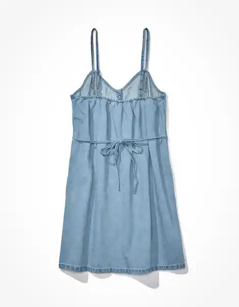 Vestido Mujer Azul Talla MEDIUM 400381087759 American Eagle