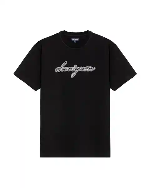 Camiseta Chain Graphic Negro Sombrío Ultraoscuro XL Chevignon