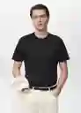Camiseta Cherlo Negro Talla L Hombre Mango