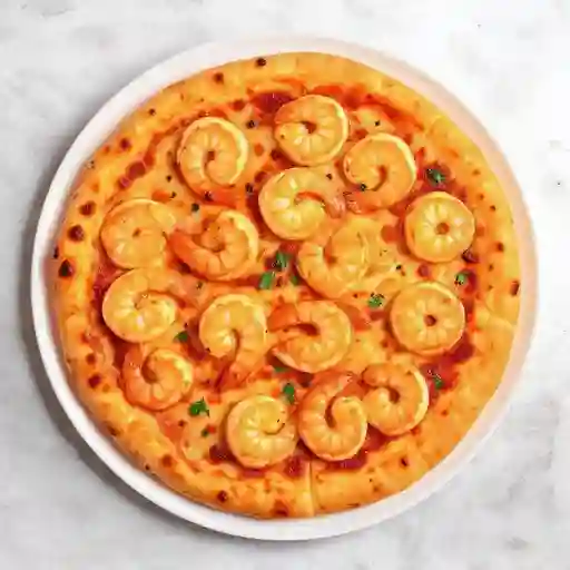 Pizza camarón al ajillo
