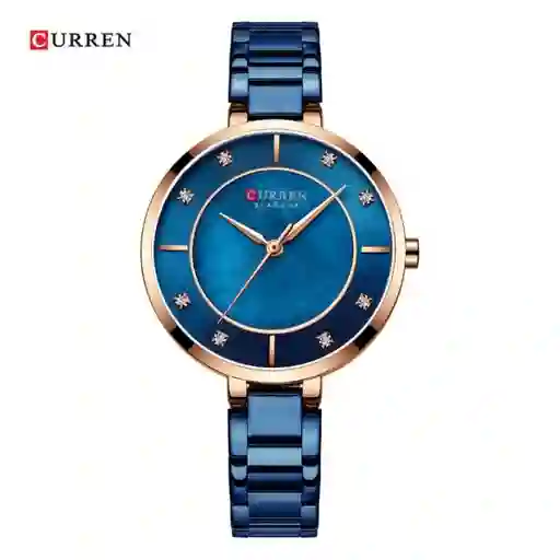 Curren Reloj Para Mujer Color Azul 9051 Krec6103