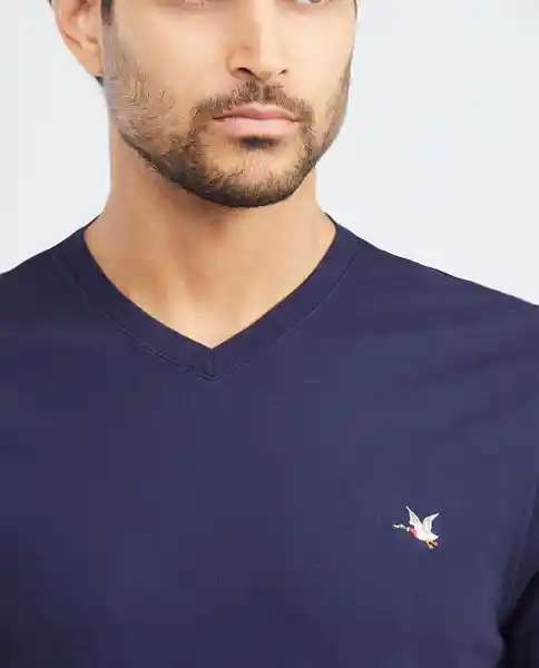 Camiseta Nick V Azul Dark Ultraoscuro Talla S Chevignon