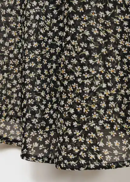 Blusa Splash Negro Talla S Mujer Mango