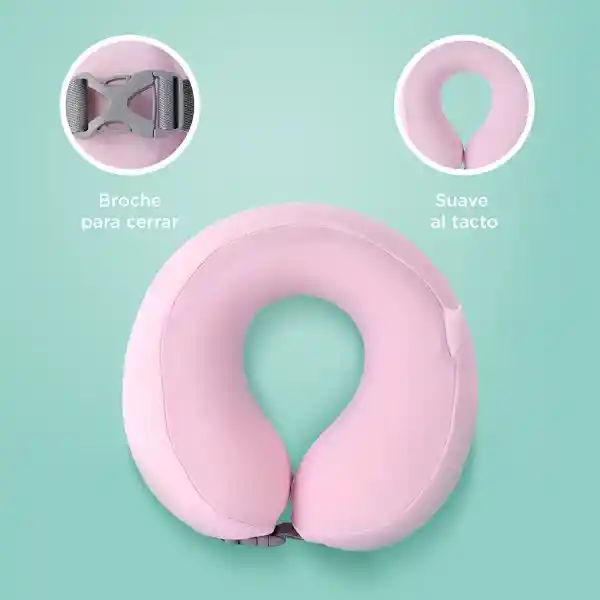 Almohada de Viaje Ajustable Para el Cuello Rosa Miniso