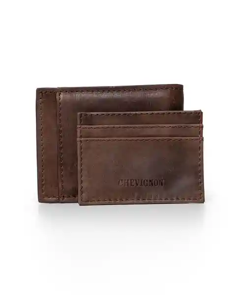 Billetera Ext Card Braid Café Ardilla Medio Chevignon