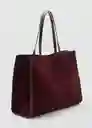 Bolso G Fes Burdeos Talla 99 Mujer Mango