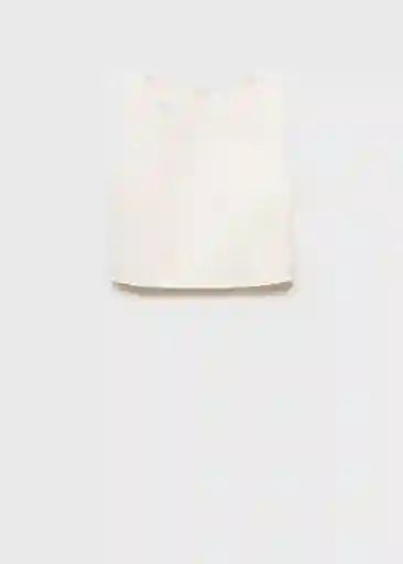 Top Neri Offwhite Talla XS Mujer Mango