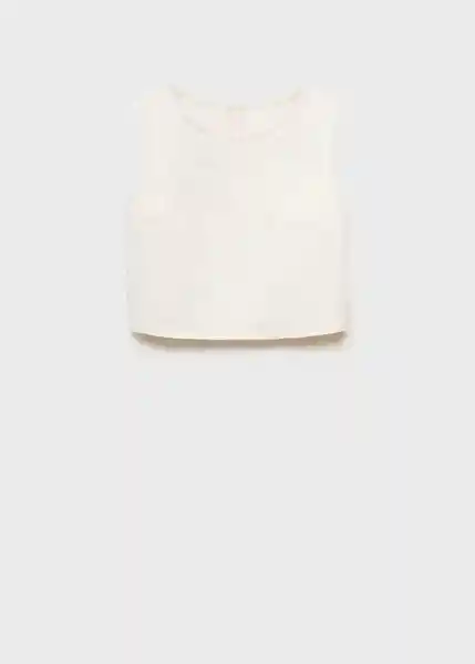 Top Neri Offwhite Talla XS Mujer Mango