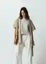 Gaban Tejido Mujer Beige Caqui Medio Talla M 582G092 Naf Naf
