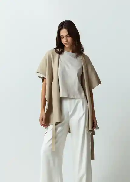 Gaban Tejido Mujer Beige Caqui Medio Talla M 582G092 Naf Naf